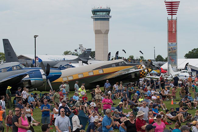 OSH Vintage area with crowd
