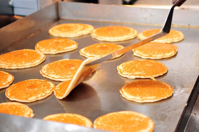 Pancakes cooking