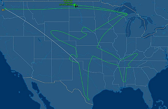 Boeing 787 Dreamliner flight track