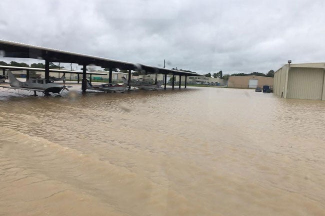 West Houston Airport flooded by Harvey