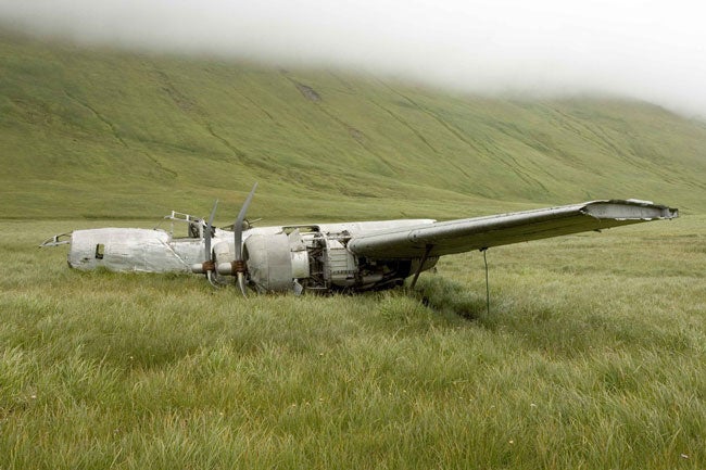 B-24D Liberator crash on Atka Island