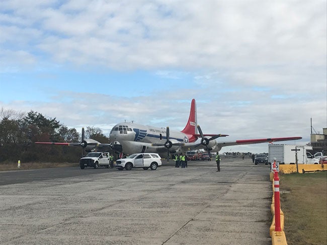 C-97G gets ready for departure