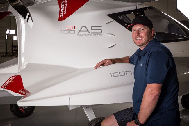 Roy Halladay taking delivery of is Icon A5