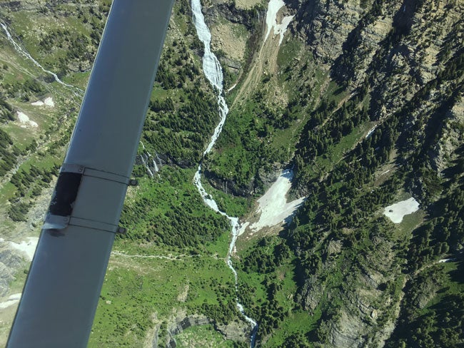 Flying just west of the Continental Divide