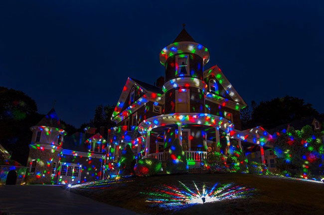Holiday laser light display