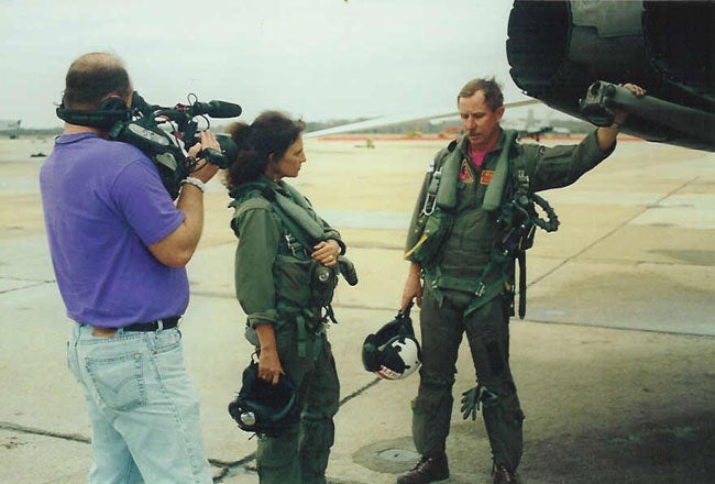 Briefing before F/A-18 flight