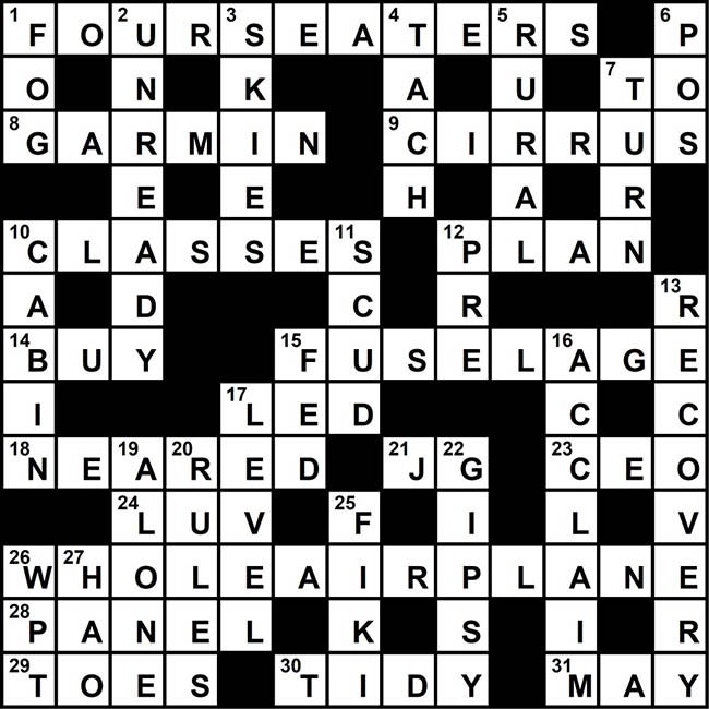 July 2018 Crossword