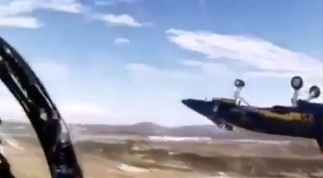 U.S. Navy Blue Angel inverted