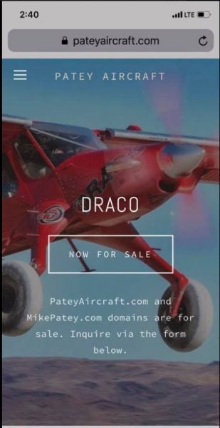 pateyaircraft.com screenshot