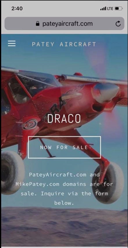 pateyaircraft.com screenshot