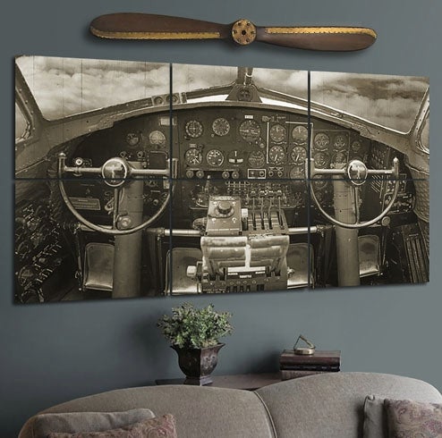 B-17 Cockpit Wall Mural