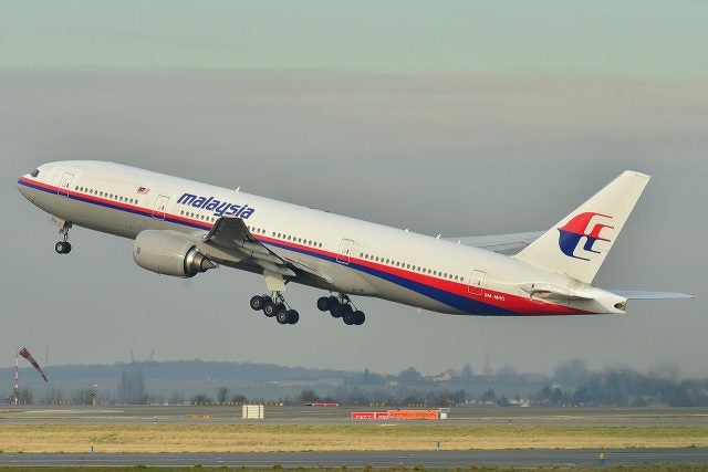 A Boeing 777 from Malaysia Airlines