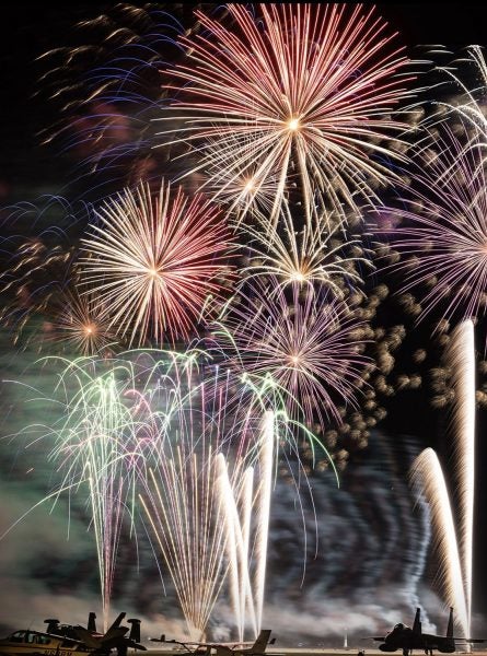 Night airshow at EAA AirVenture Oshkosh 2019