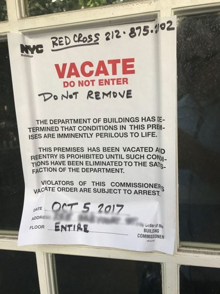 Crash Pad Vacate Sign