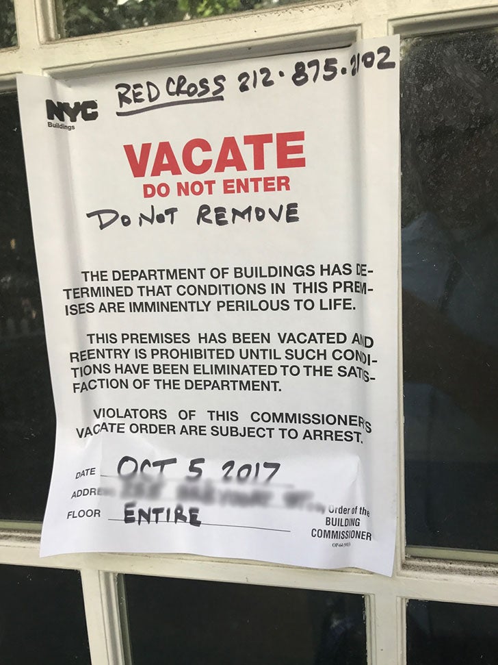 Crash Pad Vacate Sign