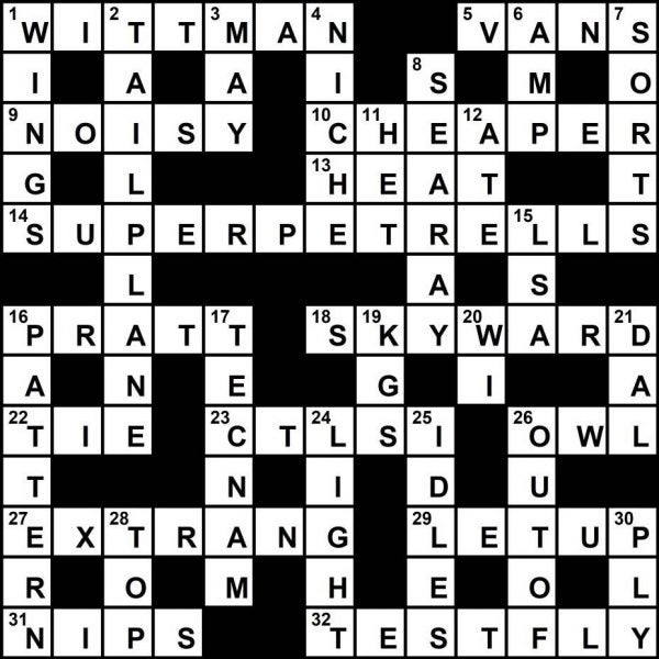 Crossword Key, November 2019