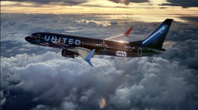 United Airlines Star Wars-themed plane