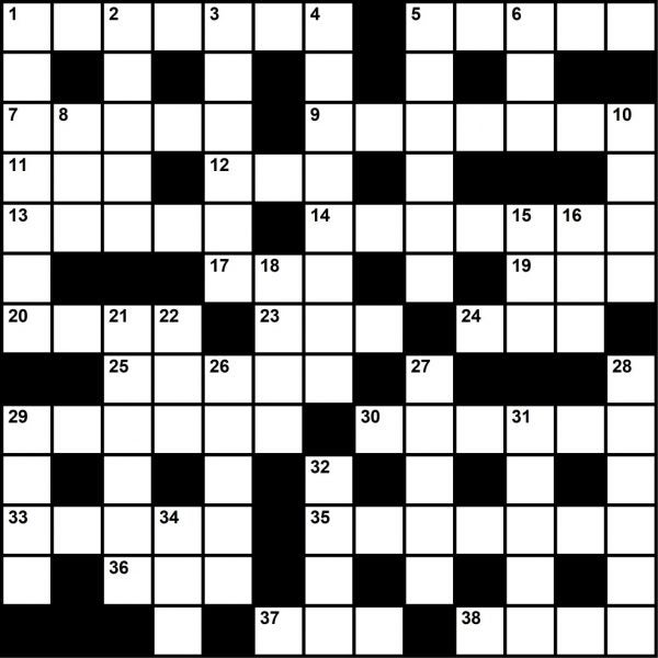 Crossword Puzzle, December 2019