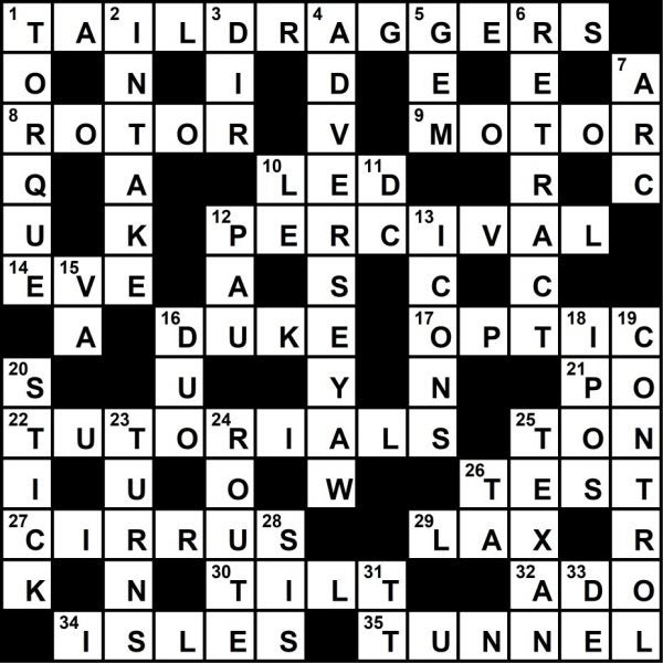 February 2020 Crossword Key