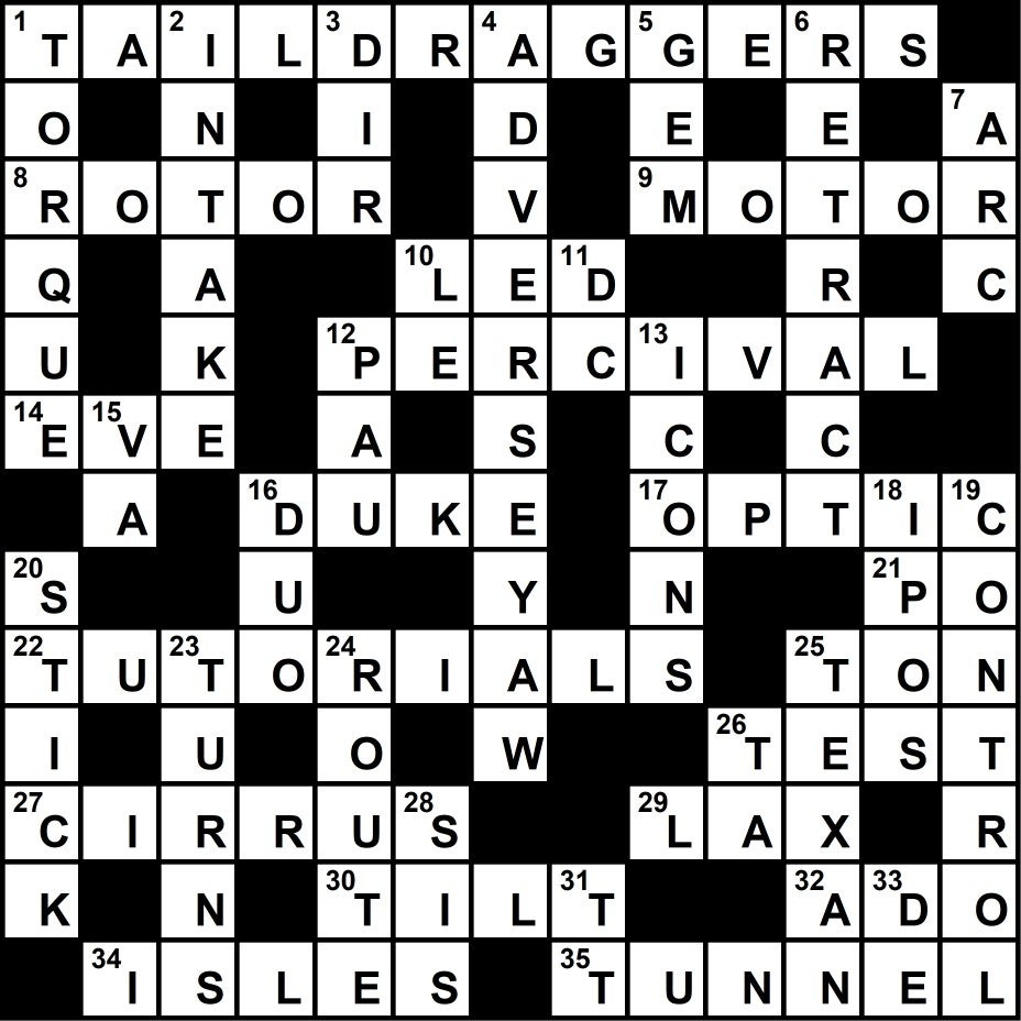 February 2020 Crossword Key
