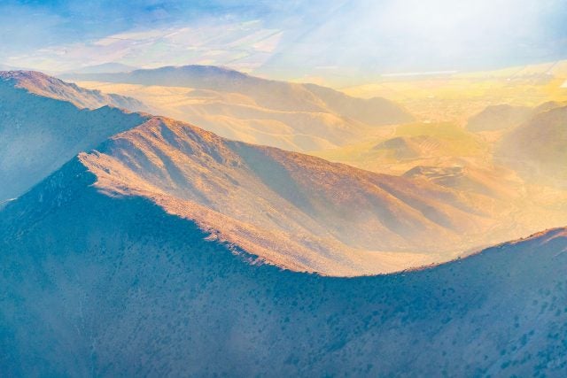 Aerial View of the Andes Mountains