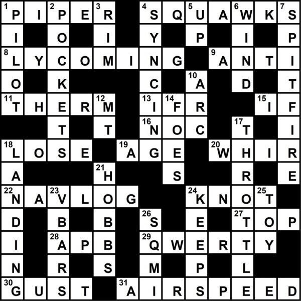 June 2020 Crossword Key