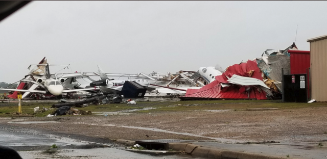 Monroe Regional Airport hit by tornado