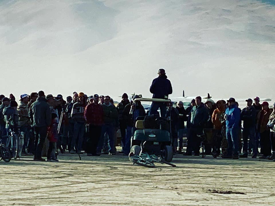 Kevin Quinn speaking at the High Sierra Fly-In