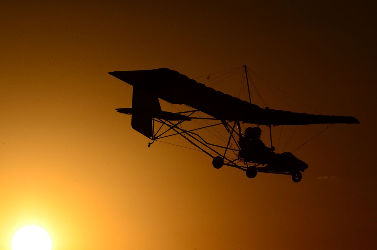 Ultralight aircraft landing