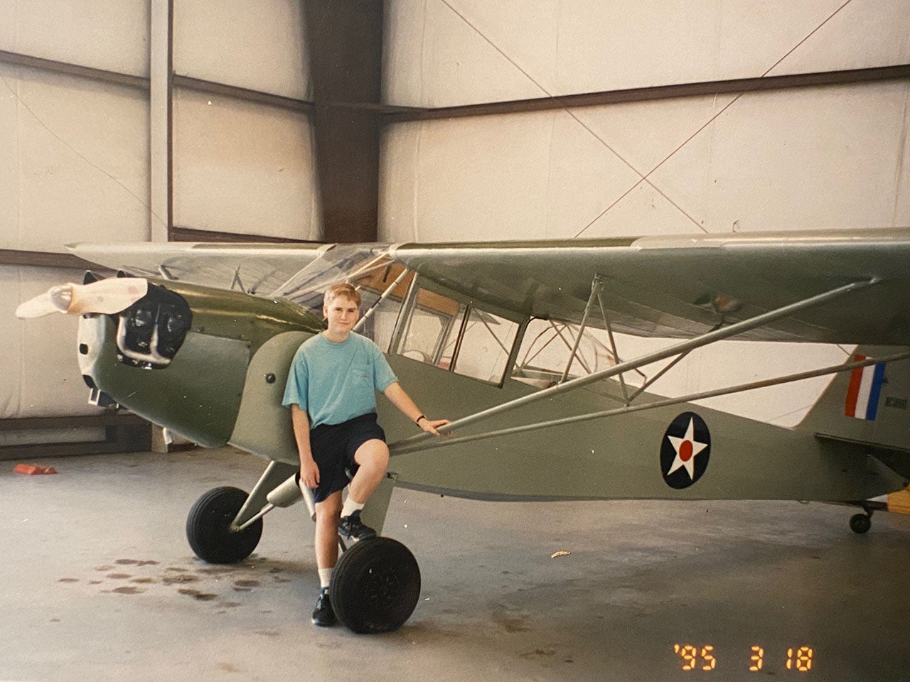 Jeremy King as a young airplane nut.