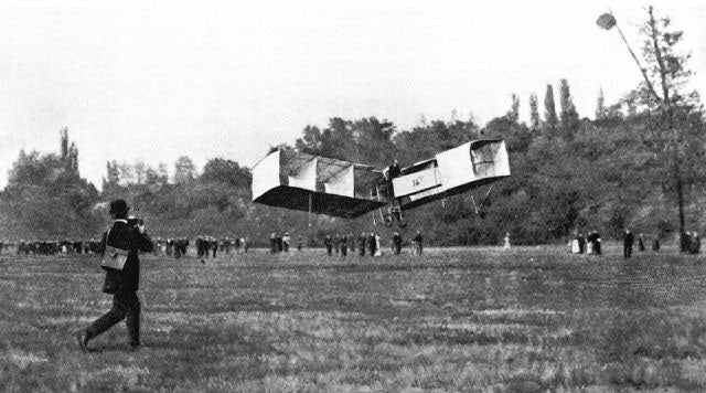 Alberto Santos-Dumont's odd- looking 14-bis.