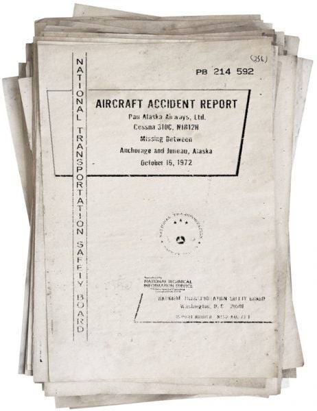 Cover of the NTSB accident report.