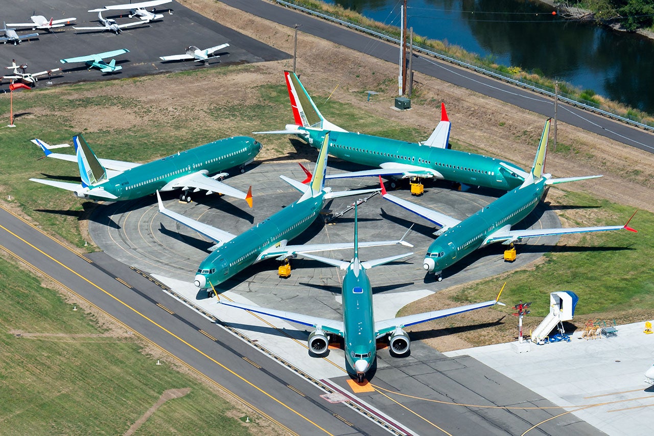 Boeing 737 Max's at Renton Airport