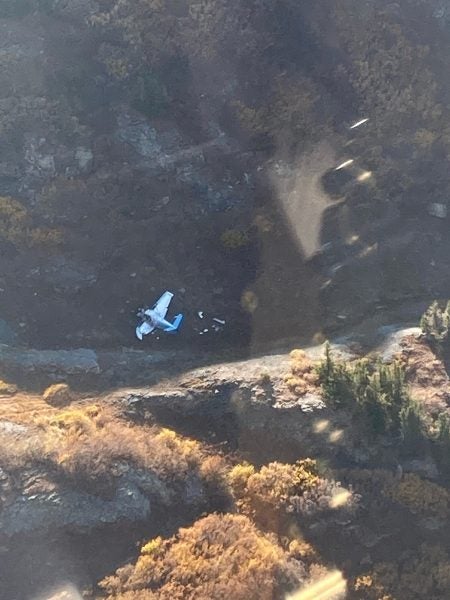 A photo of the Bonanza crash scene.