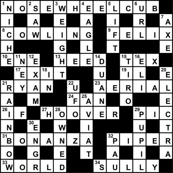 November 2020 Crossword Key