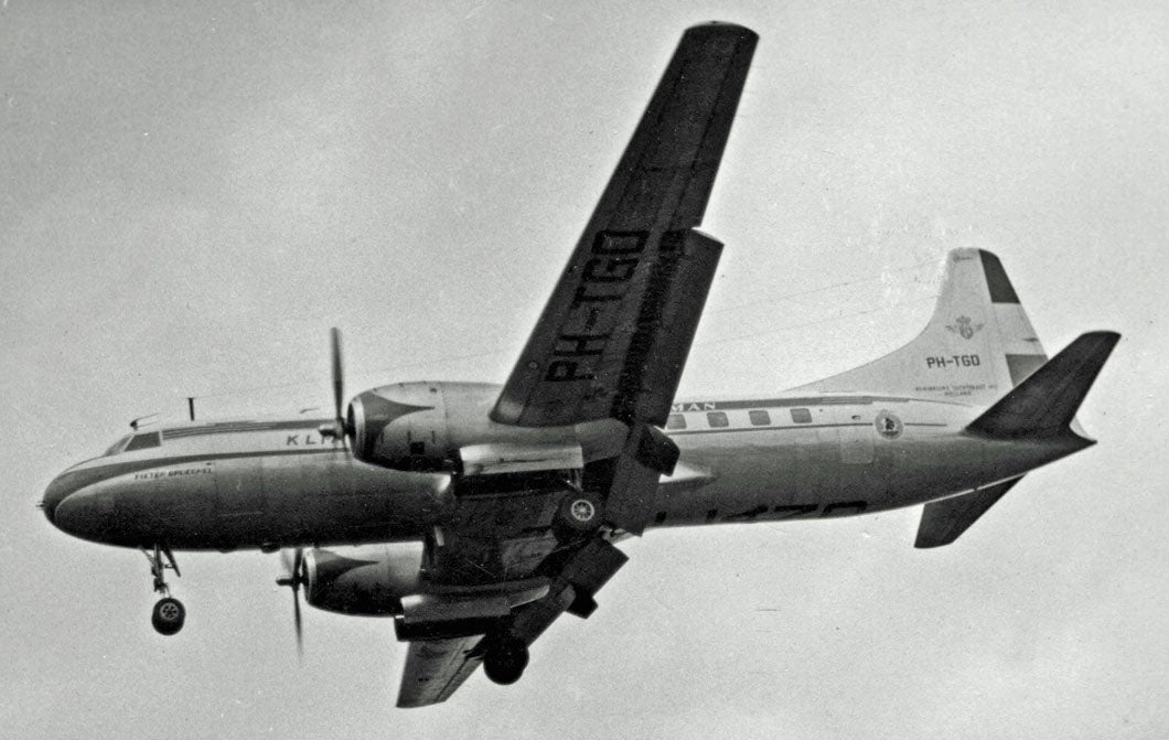 The accident airplane, a Convair 340, similar to this vintage model but converted into a freight hauler.