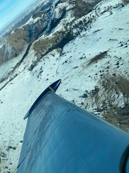 Photo of a Citation crash site in Oregon. Courtesy of John Parker