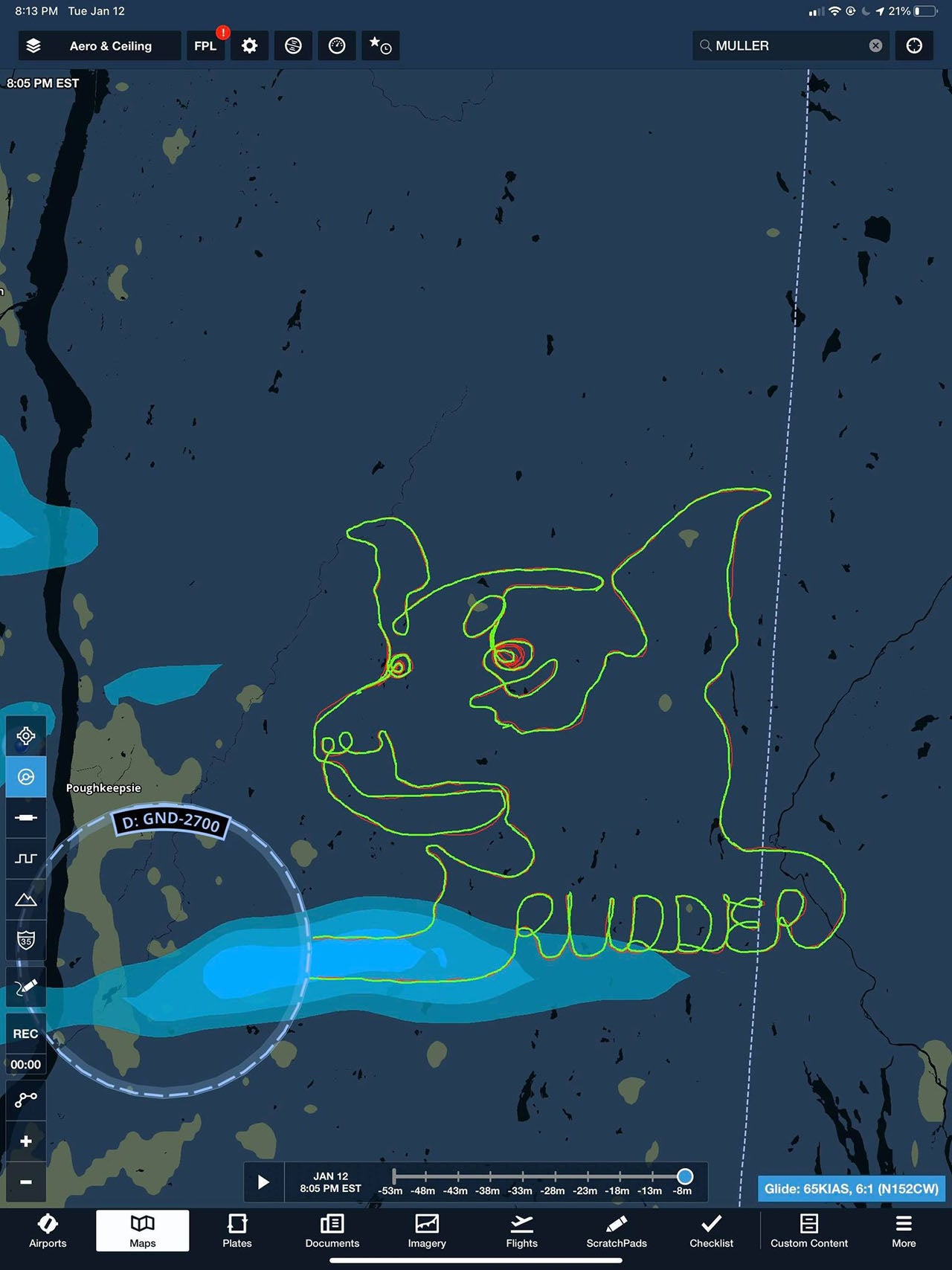 Our Photo of the Week is an incredibly detailed drawing of a good dog named Rudder required, time, planning and some fancy flying, too.