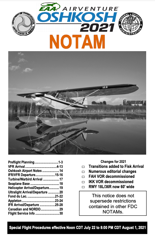 Oshkosh Airventure Notam