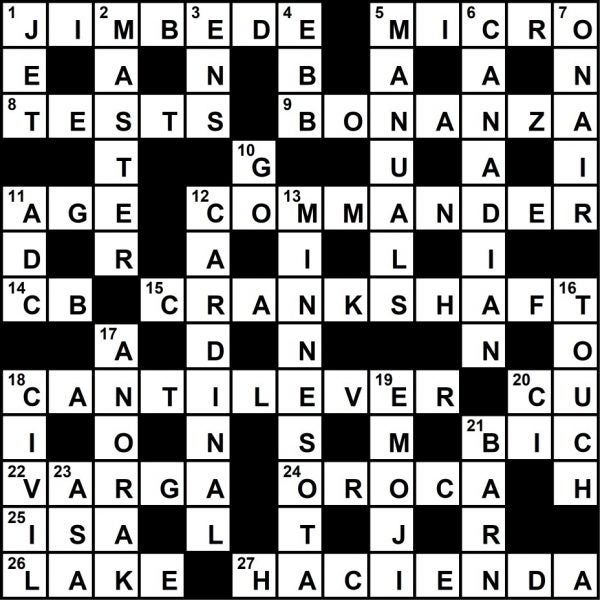 Crossword Key April 2022