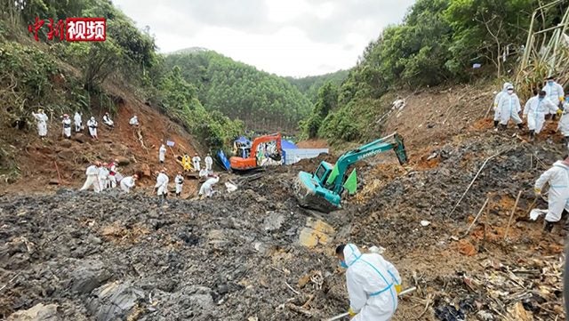 The China Eastern Flight 5735 search effort. Via Wikipedia Commons