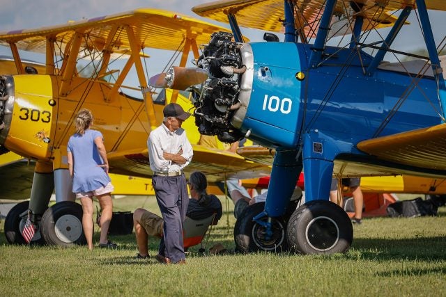 Looking in the Vintage area - Oshkosh AirVenture 2022 Monday