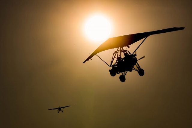 Ultralights after the air show in the EAA Fun Flight Zone