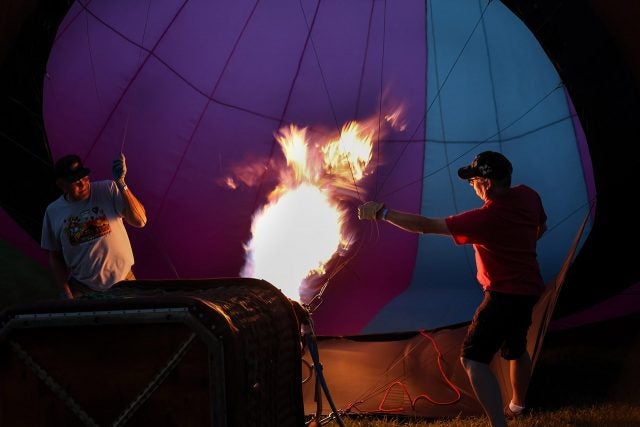 Hot air balloon glow