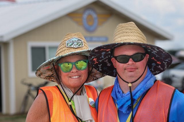 EAA Flight Safety volunteers Debbie Howard and Chad Howard - EAA AirVenture Oshkosh 2022