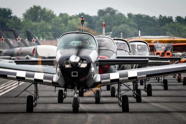 North American Navions taxies out to play