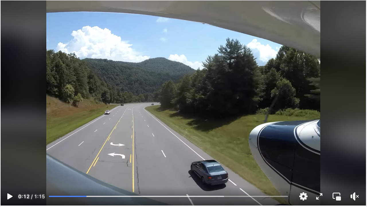 Pilot Makes Landing on North Carolina Mountain Highway