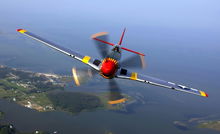 Warbird in flight