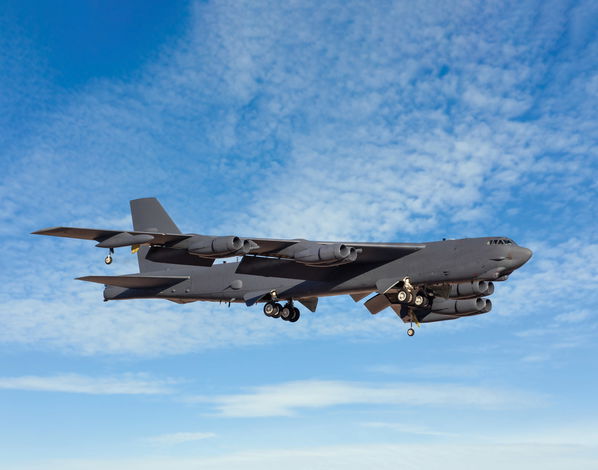The B-52 in flight. There is a sign in the flight manual that says: fly the airplane.