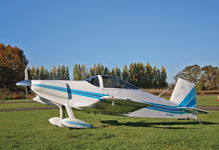 A Thorp T-18 on the grass illustrating the need for aircraft noise abatement